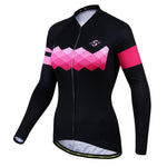Load image into Gallery viewer, Pink Geometric Thermal Jersey - Vogue Cycling
