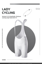 Load image into Gallery viewer, Women&#39;s White Classic Bib Shorts

