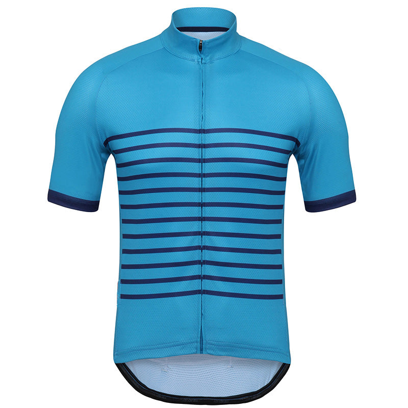 Blue Classic Stripes Jersey - Vogue Cycling